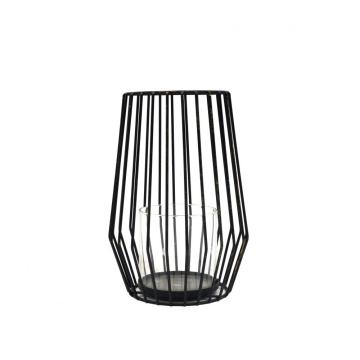 Black Metal Concise Style Metal Wire Candle Holder