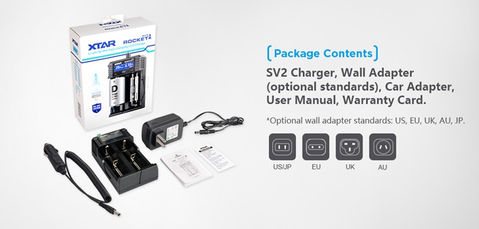 Xtar SV2 Plus USB Charger 2017