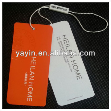 Custom design hang tag with matt lamination and UV logo