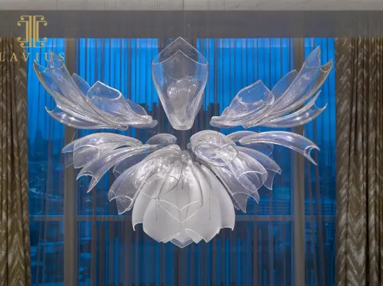 Flower led glass pendant stylish