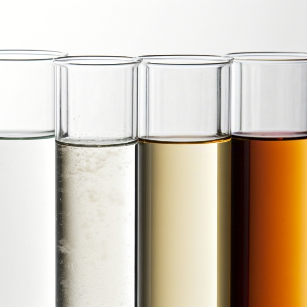 Water samples with varying turbidity levels Water samples with varying turbidity levels
