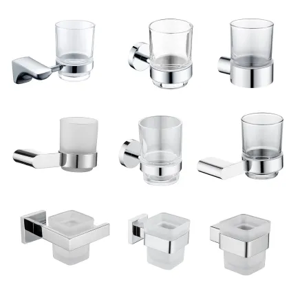 Modern Mouthwash Cup Holder - Duxini Stainless Steel Toothbrush Cup Holder