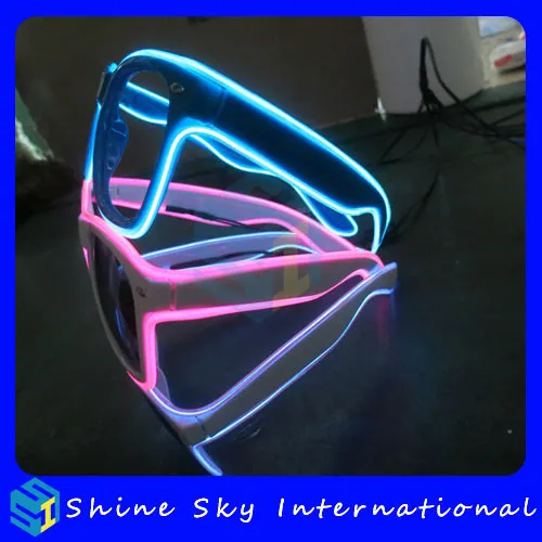 Fashion Design Hot Sell EL Wire Flashing Glasses Shutter Shade Frame