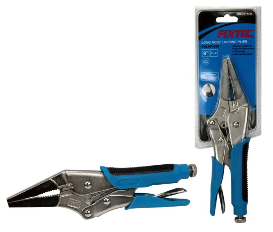 9" chrome vanadium long nose locking plier