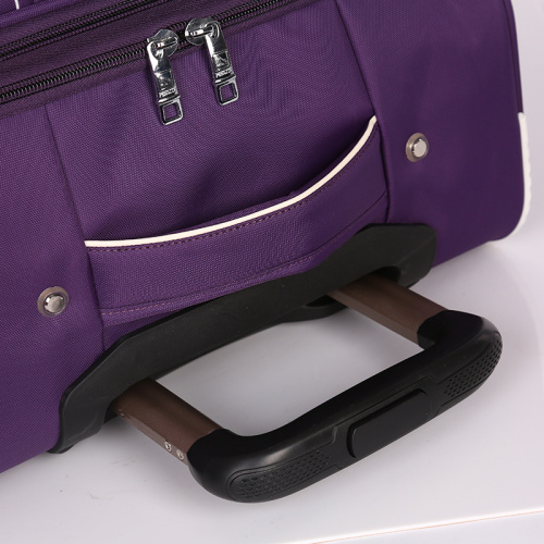 Material de cuero genuino y bolsa de equipaje de viaje hecha a mano