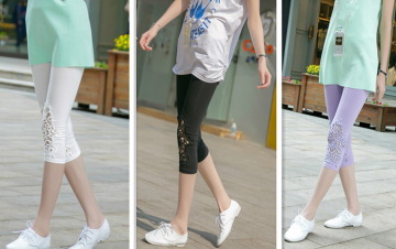 2016 The New Fashion Leggings Summer Thin Section Sexy Pencil Feet Leggings C7507