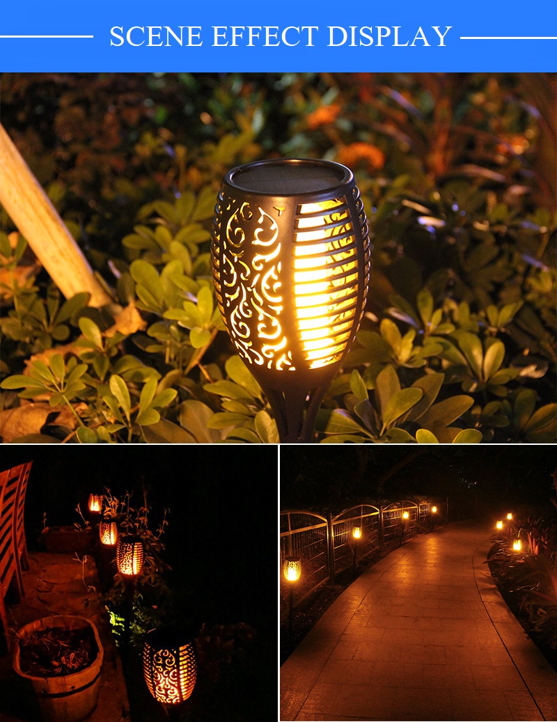 Luzes de jardim de chamas solares à venda