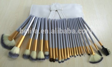 Professional Makeup Brush Set Hot Horse Hair Cosmetics Brush Set with White Cream-colored Case