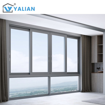 Slide Modern Design Aluminum Frame Glass Sliding Window