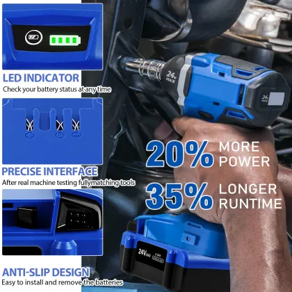 24V 6.0Ah Kobalt Replacement Battery | Lithium Ion Cordless Tool Power Supply