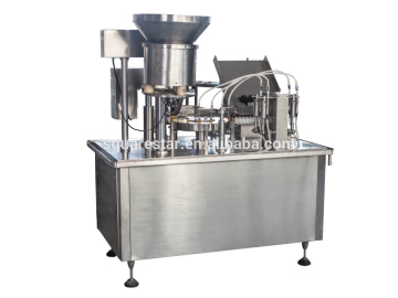 High precision automatic little round bottle filling capping machine