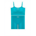 Fluorescent blue suit