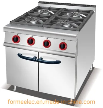 Western Kitchen Appliance Gas Combination Oven 4-Burner Gas Range with Cabinet