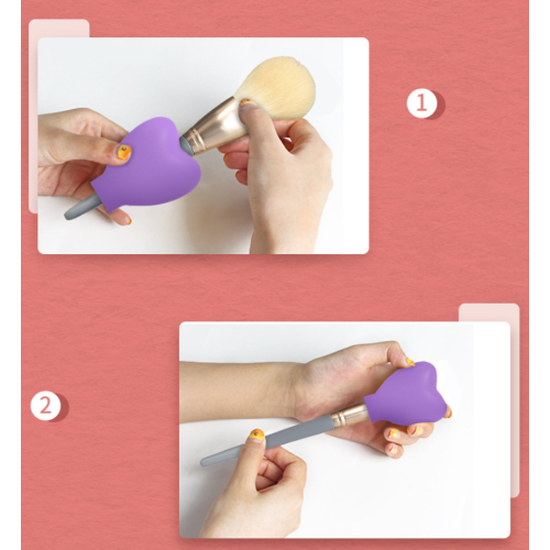 Anpassad grossist 3st Silicone Makeup Brush Holder