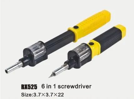 Household Hand Tool Type 6 In 1 Magnetic Screwdriver