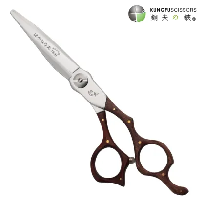 KUNG FU Wooden Handle Japanese VG10 Mizutani Hairdressing Scissors