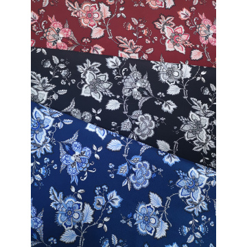 Ethnic Flower Polyester Bubble Crepe Printing Fabirc