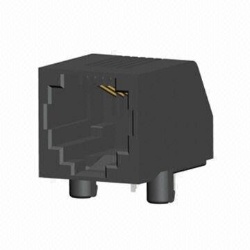 Unshielded RJ11 Telephone Connector, Through Hole Type, Side Entry
