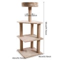 Grande casa de árvore de gato de lã de luxo torre arranhador centro de atividades internas multicamadas condomínio de dormir durável caixa de móveis para animais de estimação