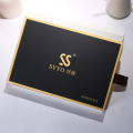 Custom Logo Black Drawer Box Gold Foil Border