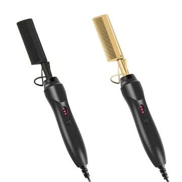 Multi-Functional Electric Hair Styling Comb: Fast Heating for Wet and Dry Hair, Straightening & Curling
