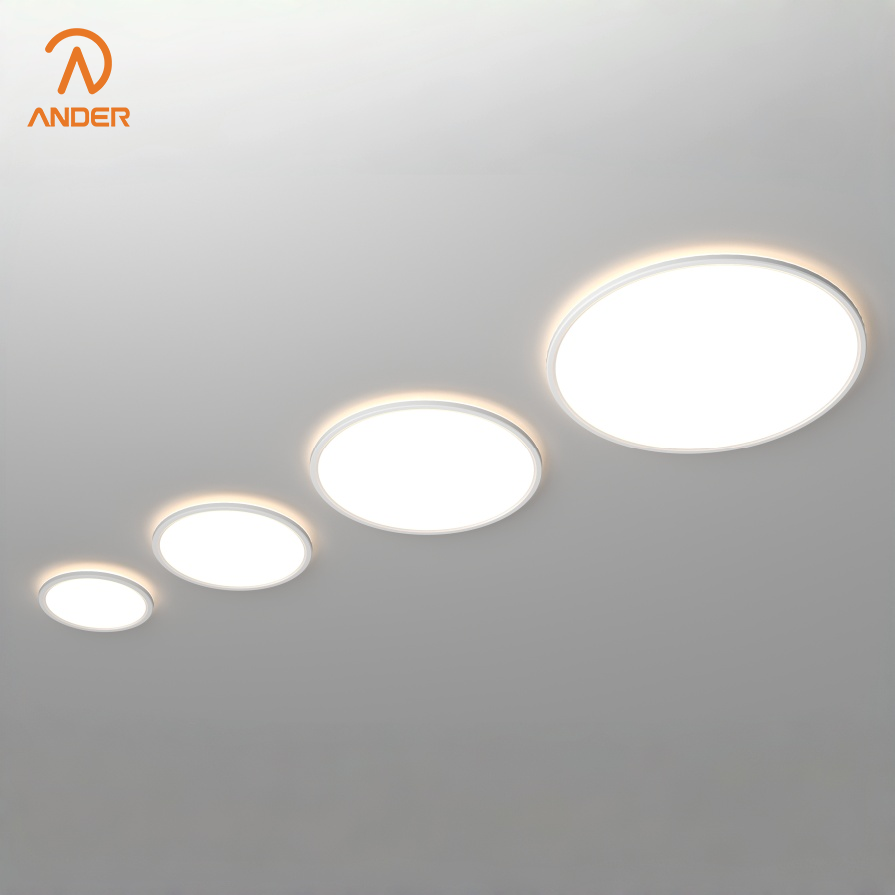 Lâmpada de teto LED minimalista para iluminação de áreas amplas