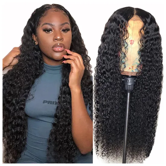 10A Grade Virgin Hair Peruvian Curly Wig Cuticle Aligned Swiss Lace Front Closure Peruvian Kinky Curly Human Hair Wig