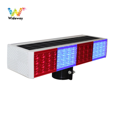 Luce di avvertimento lampeggiante solare blu rosso a LED