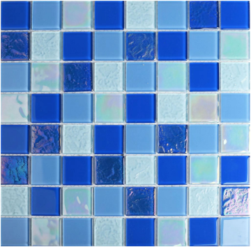 Crystal glass mosaic tiles for swimming pool