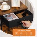 2-Tier Printer Stand Table with Fabric Storage Drawer