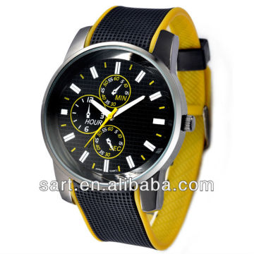 silicone branded man watch