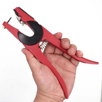 Farm Animal Ear Tagging Tool: Clamp, Cutter, and Applicator for Cattle, Sheep, Pigs, and Rabbits