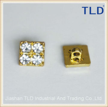 TLD plastic square rhinestone buttons