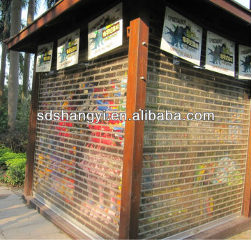 unique style transparent rolling shutter windows