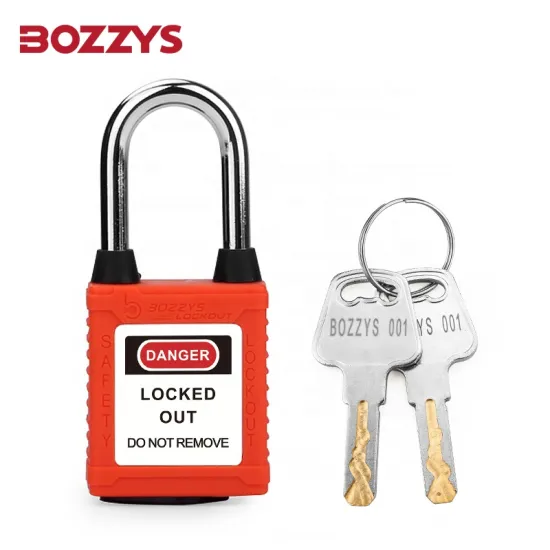 BOZZYS Custom Steel Shackle Prohibited Operation Lockout Dust-proof Safety Padlock for Industrial Equipment Overhaul