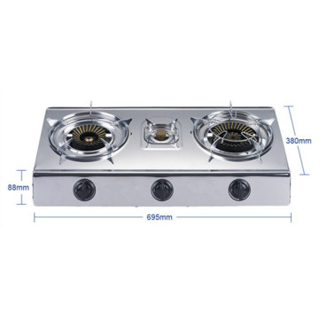 3-Flammen-Gasherd Butterfly Steel Cooker