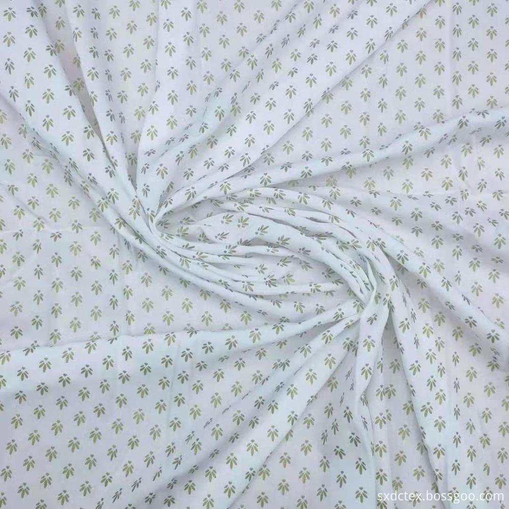 100% Rayon Floral Bronze Printing