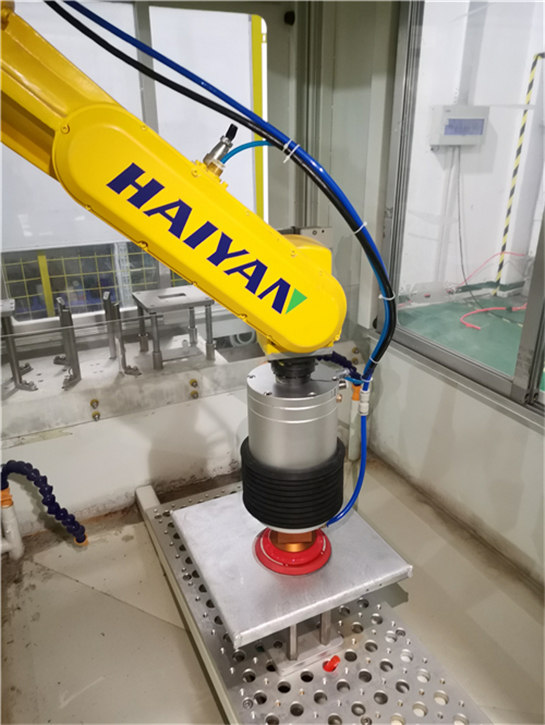 Metal material grinding arm robot