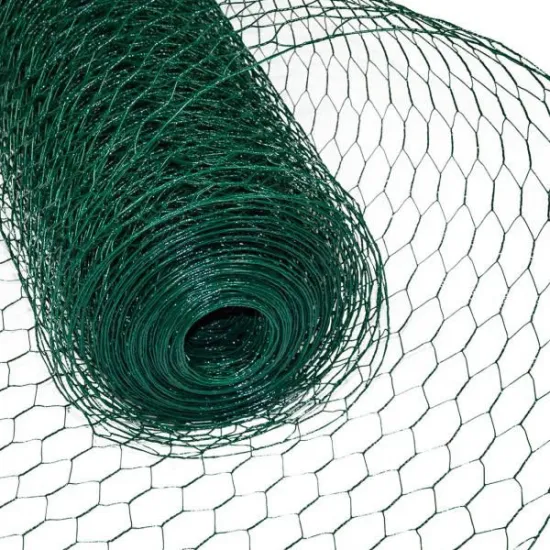 PVC Coated Poultry Farm Wire Netting - 100ft Chicken Wire Hexagonal Mesh