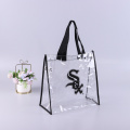 Borse per la spesa per cosmetici in plastica cuciti in PVC laser