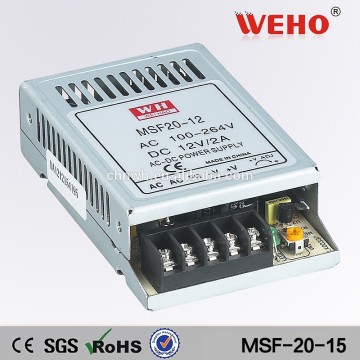 プロのメーカー20W 15Vシングル出力ミニ高電圧電源