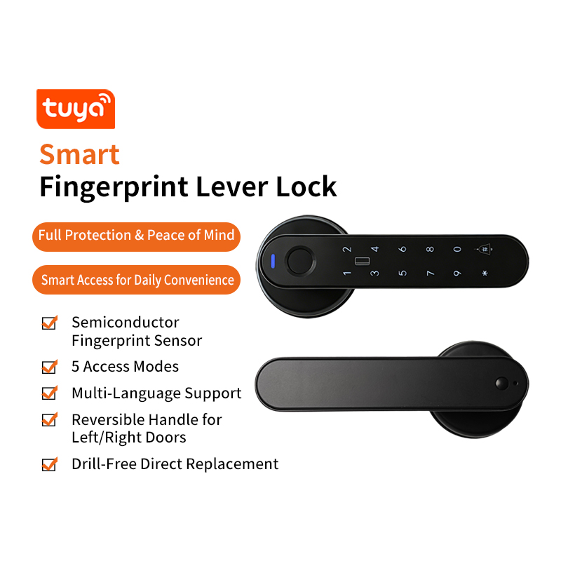 Interior Smart Fingerprint Lever Lock