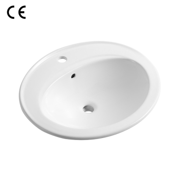 Classical Ceramic Oval Semi Counter Sink for Bathroom