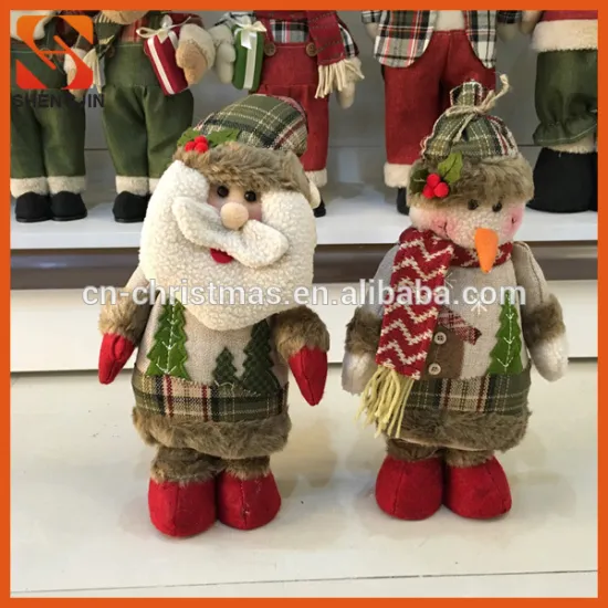 Cheap price handmade jute santa claus plush toy
