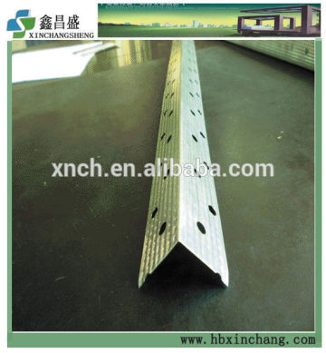 Galvanized steel metal profile for drywall partition perforated corner bead