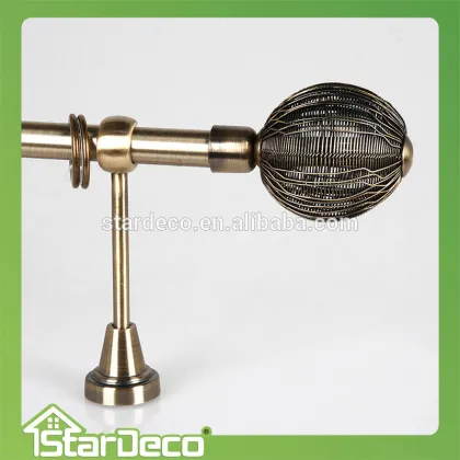 Stardeco adjustable double rod iron curtain rod/curtain hardware