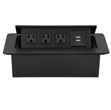 Pop Up Desktop Socket with Multimedia Connection for Office Conferencing