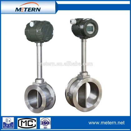 Flow meter for vortex flowmeter