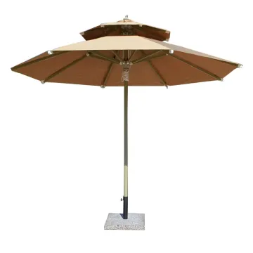 FEAMONT Wholesale Luxury Straight Fabric Patio Umbrella 10ft Waterproof Outdoor Garden Umbrella