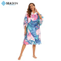 Seaskin Erwachsene mit Kapuze Surf Poncho Wechseln Sie Schwimmbad Wechsel Strand -Surf Poncho Handtuch